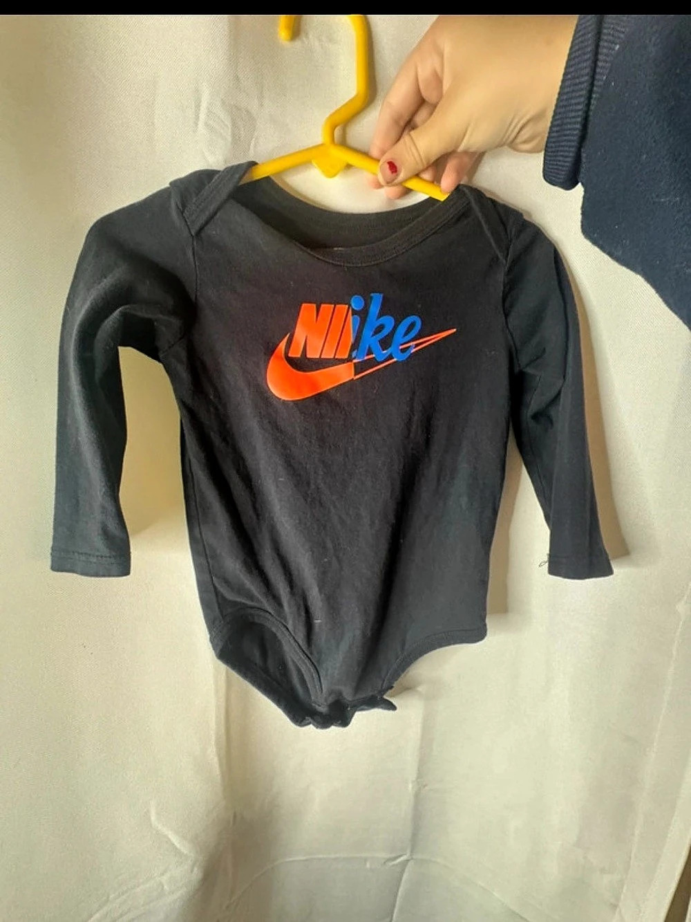 Nike Logo Long Sleeve Bodysuit Baby 18M Black